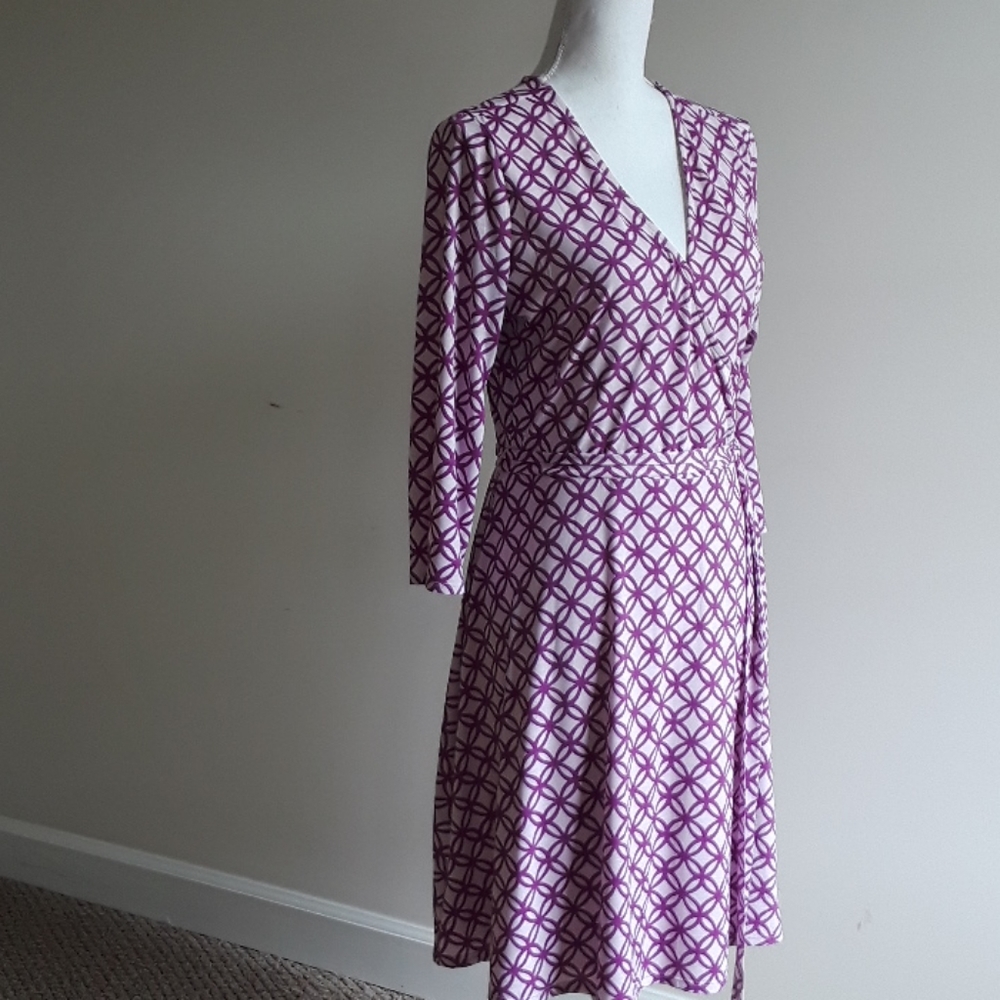 Renesme Geo Cube Jesery Faux Wrap Dress